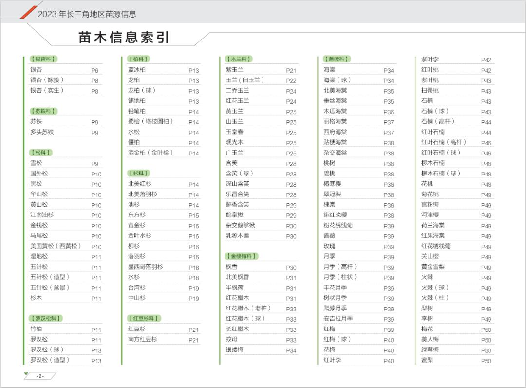 造林苗木哪里找？认准《2023长三角地区苗源信息手册》